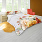 Golden Maroon Tone Flowers Duvet Cover Set by Mark van Vuuren
