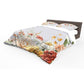 Golden Maroon Tone Flowers Duvet Cover Set by Mark van Vuuren