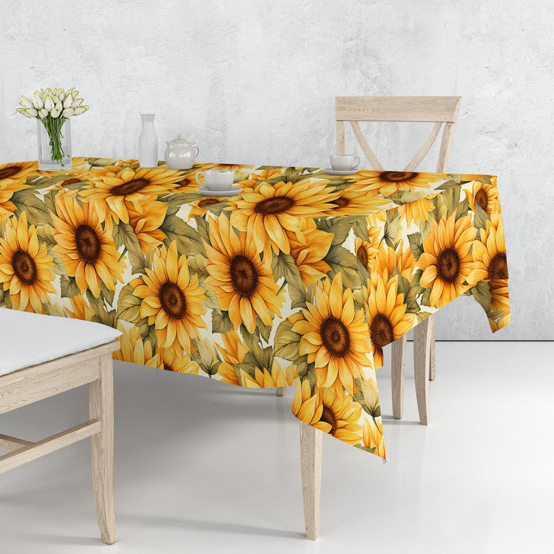Golden Sunflowers Rectangle Tablecloth