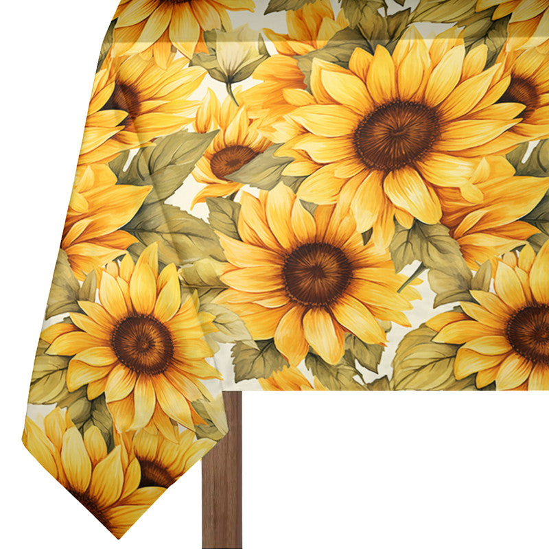 Golden Sunflowers Rectangle Tablecloth