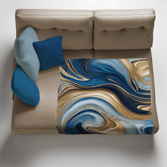 Golden Tides Light Weight Fleece Blanket by Nathan Pieterse