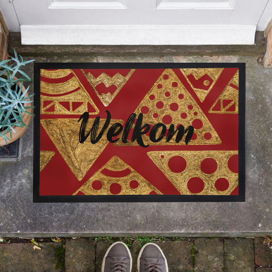 Golden Triangles Door Mat