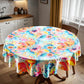 Golden Yellow Round Tablecloth