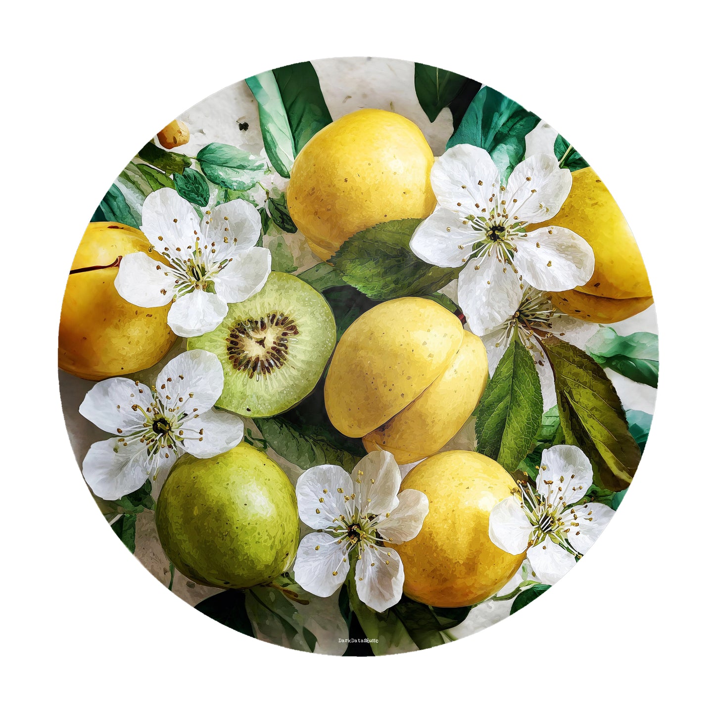 Golden Bloom Harvest Round Tablecloth by Wikus Schalkwyk