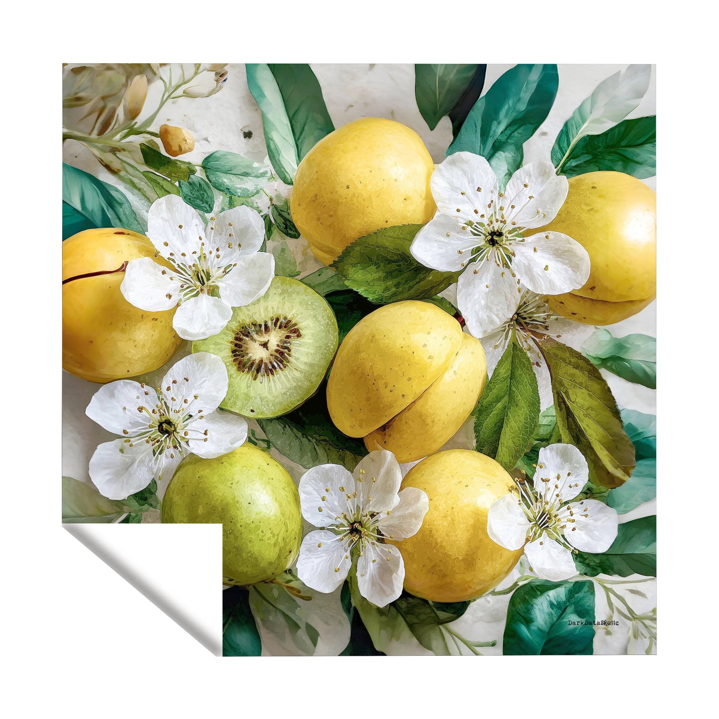 Golden Bloom Harvest Square Tablecloth by Wikus Schalkwyk