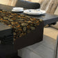 Golden Brown Floral Pattern Table Runner