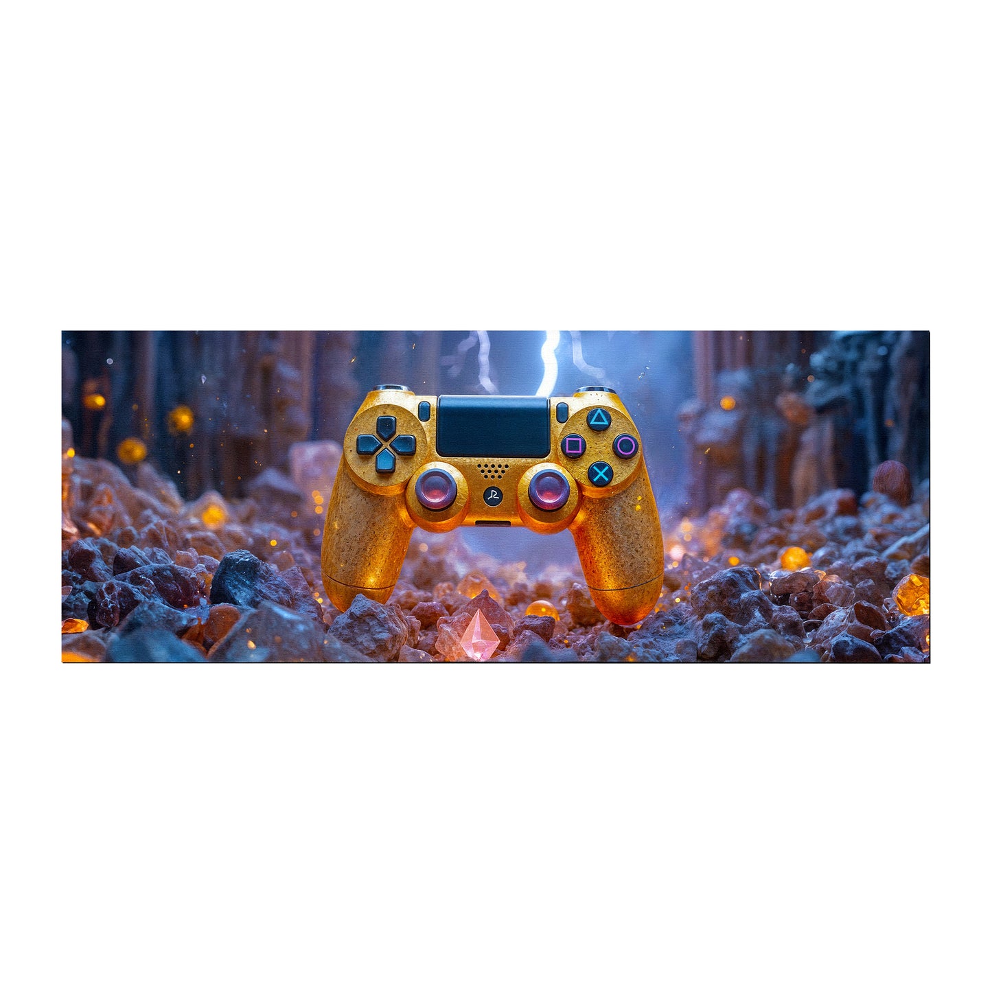 Golden Controller Desk Pad