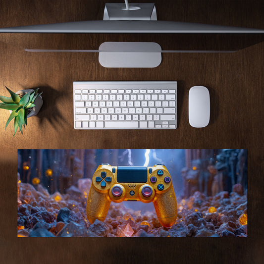 Golden Controller Desk Pad