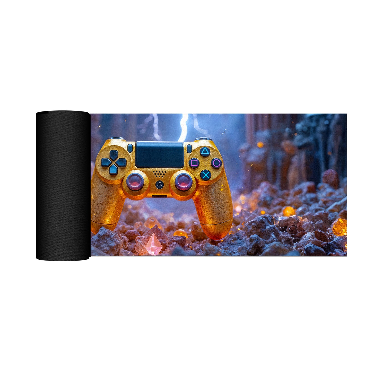 Golden Controller Desk Pad