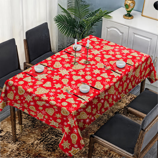 Golden Doodle Christmas Rectangle Tablecloth