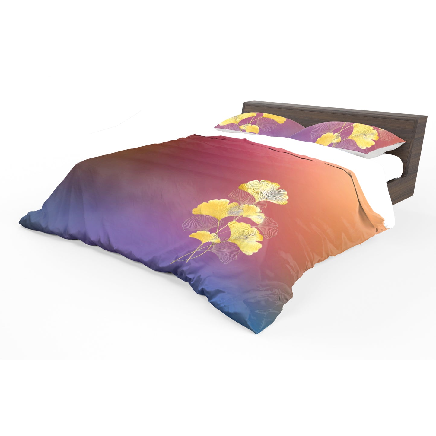 Golden Ginkgo Duvet Cover Set