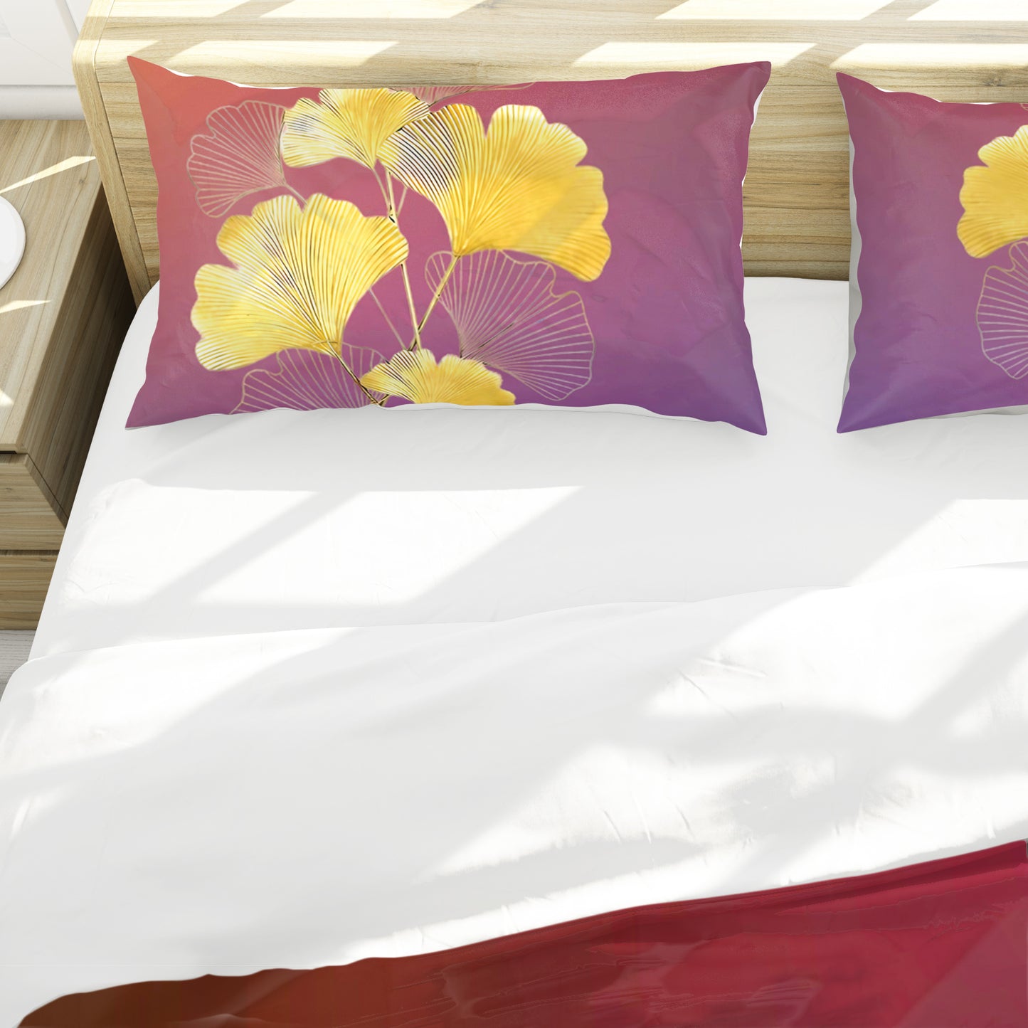 Golden Ginkgo Duvet Cover Set