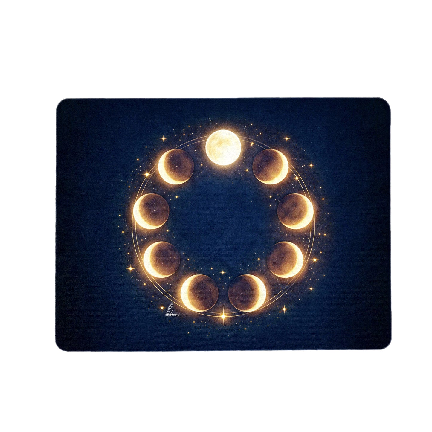 Golden Moon Phases Placemats by Nathan Pieterse