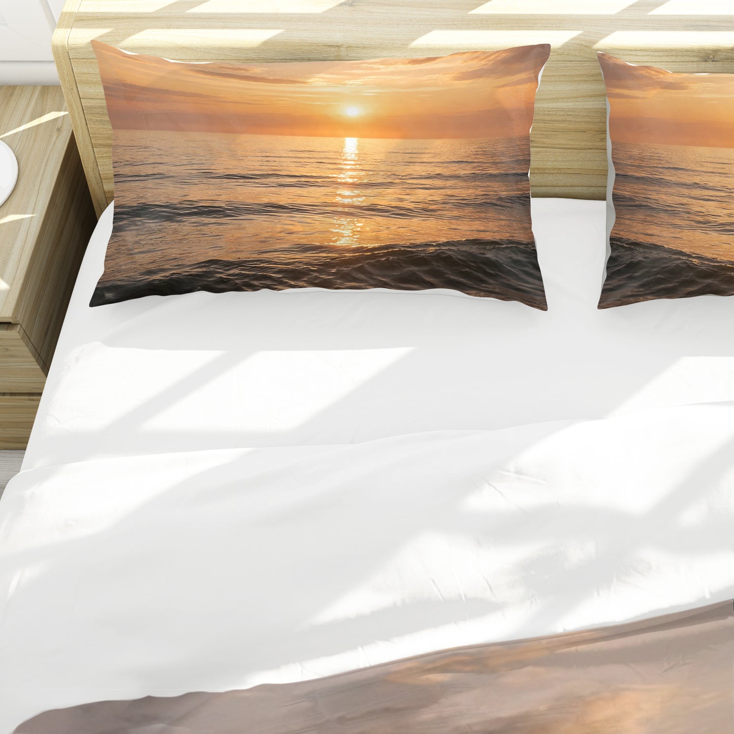 Golden Ocean Sunset Duvet Cover Set by Nathan Pieterse