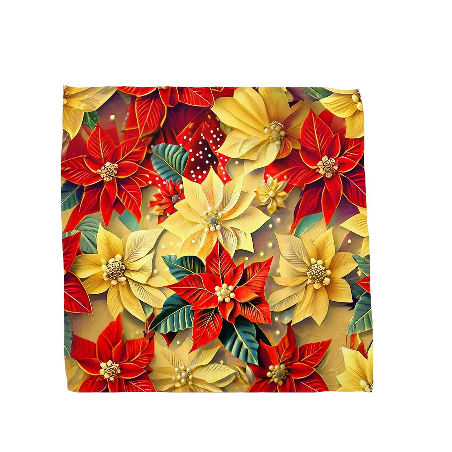 Golden Poinsettia Napkins