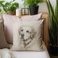 Golden Retriever Sketch Luxury Scatter by Nathan Pieterse