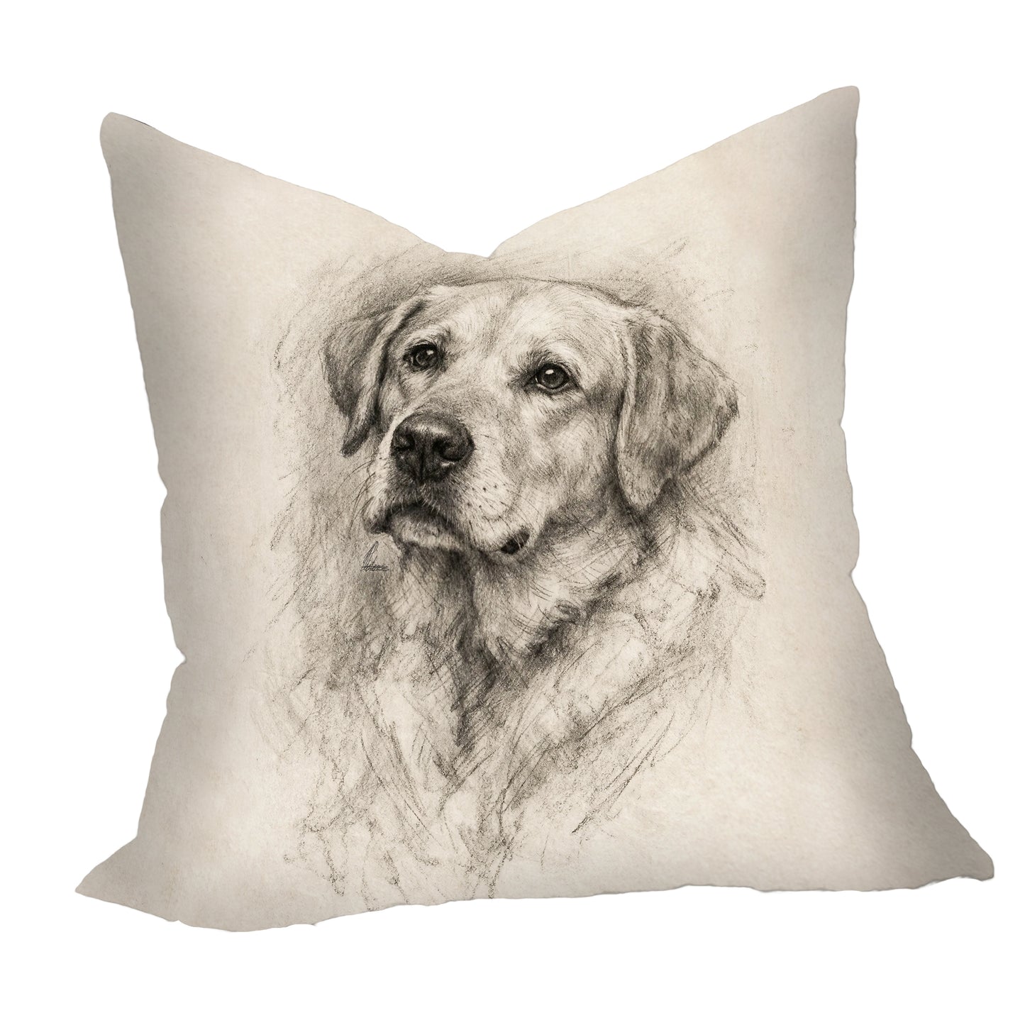 Golden Retriever Sketch Luxury Scatter by Nathan Pieterse
