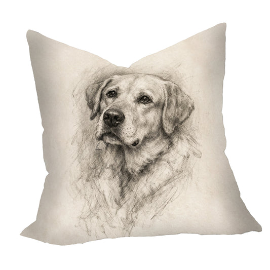 Golden Retriever Sketch Luxury Scatter by Nathan Pieterse