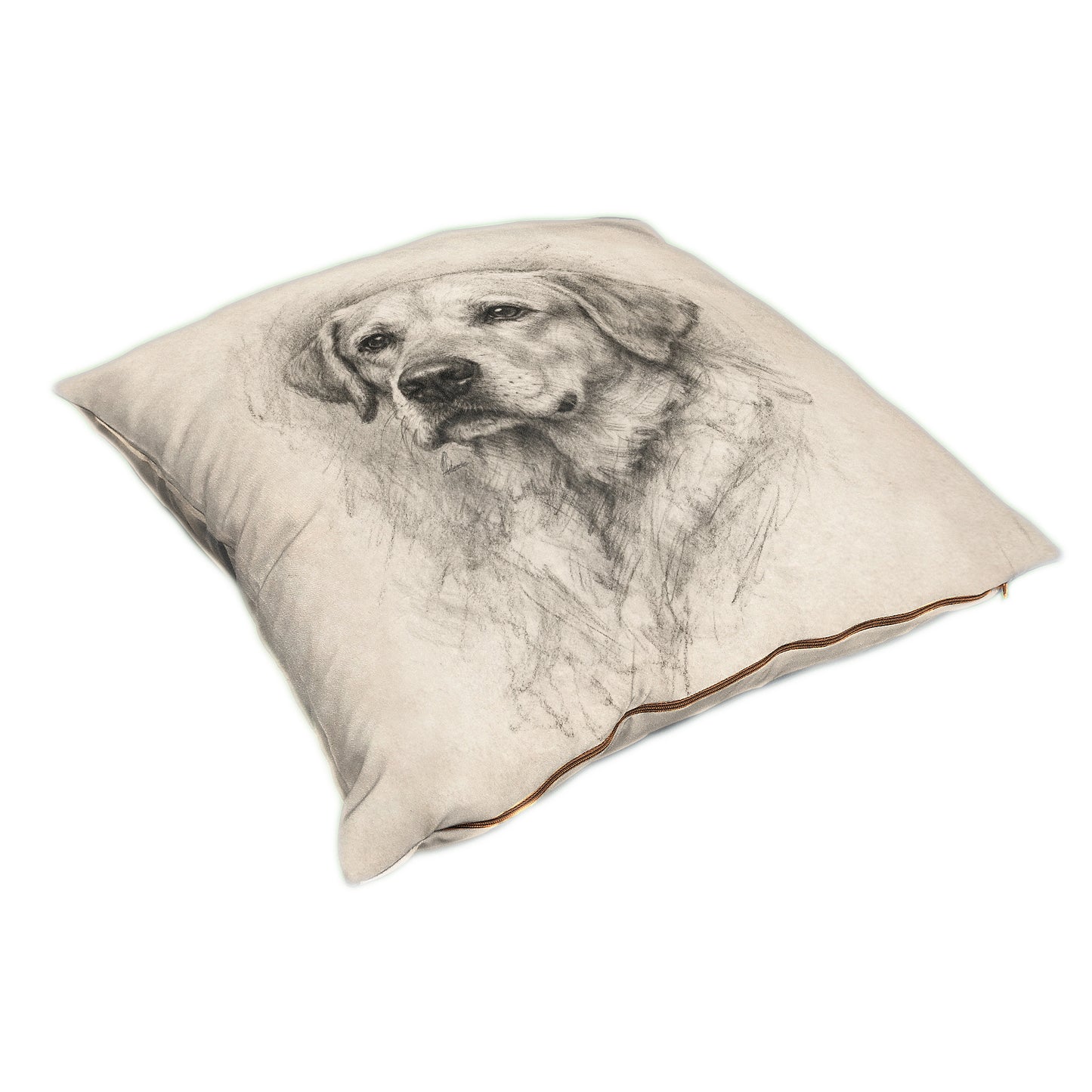 Golden Retriever Sketch Luxury Scatter by Nathan Pieterse