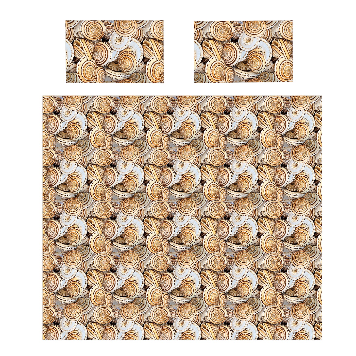 Golden Shells Duvet Cover Set