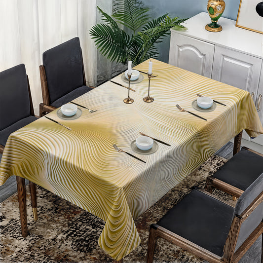 Golden Silk Rectangle Tablecloth