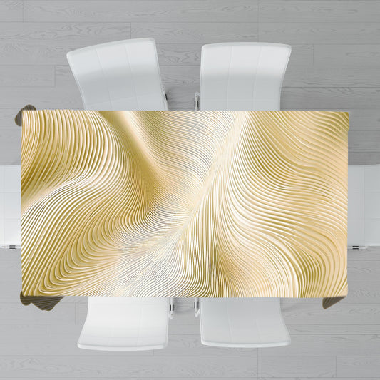 Golden Silk Rectangle Tablecloth