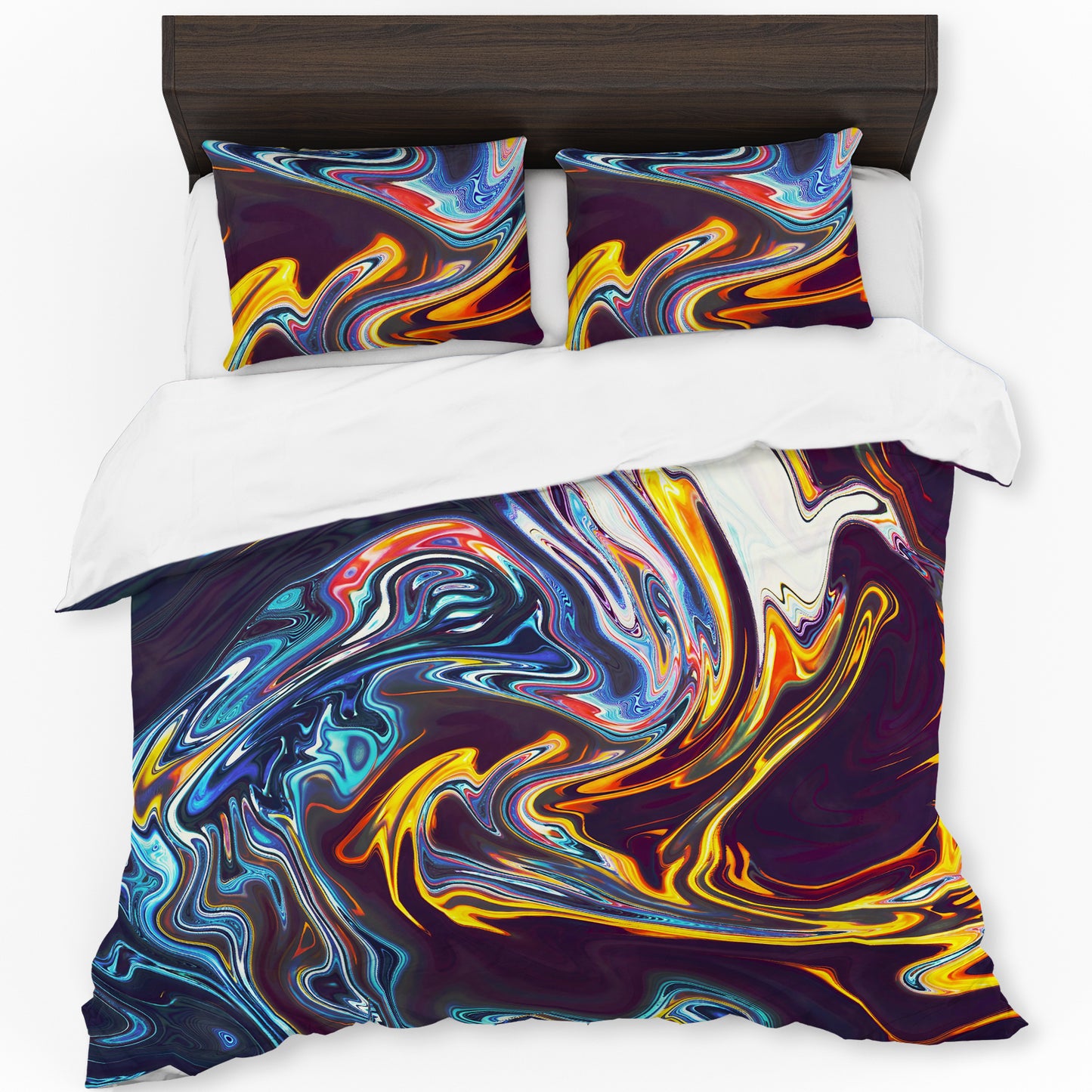 Golden Swirl Duvet Cover Set