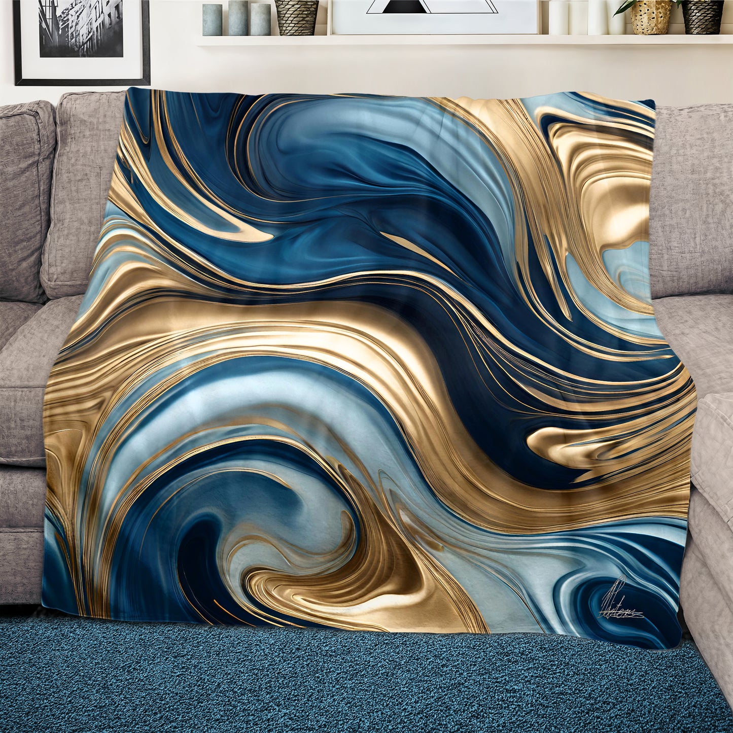 Golden Tides Light Weight Fleece Blanket by Nathan Pieterse