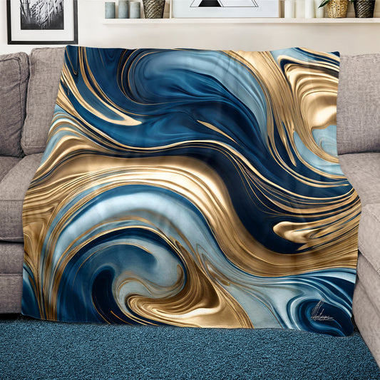 Golden Tides Light Weight Fleece Blanket by Nathan Pieterse