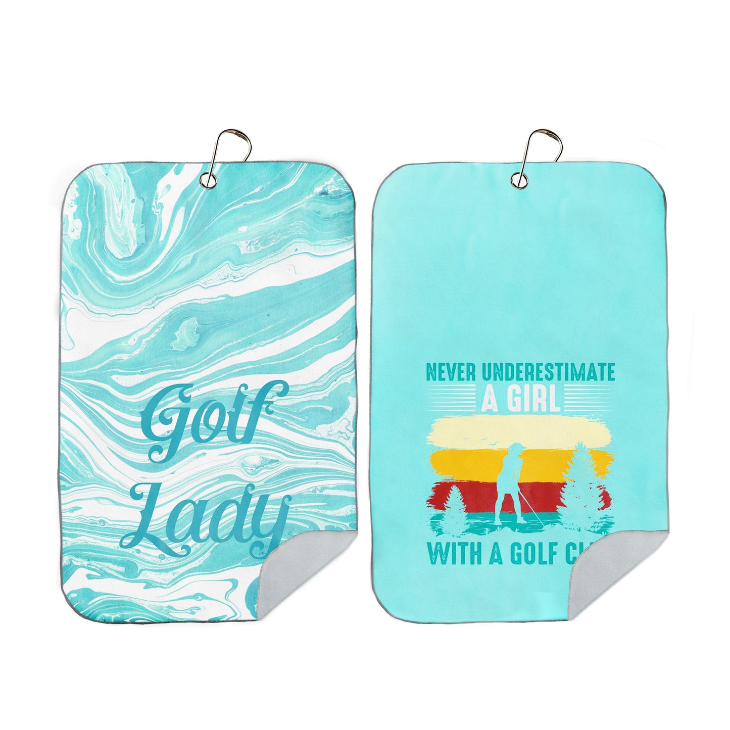 Golf Lady Golf Towel Set of 2