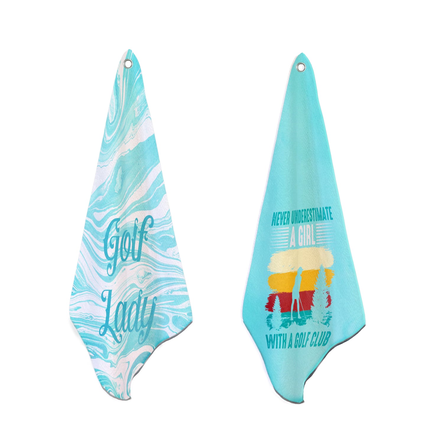 Golf Lady Golf Towel Set of 2