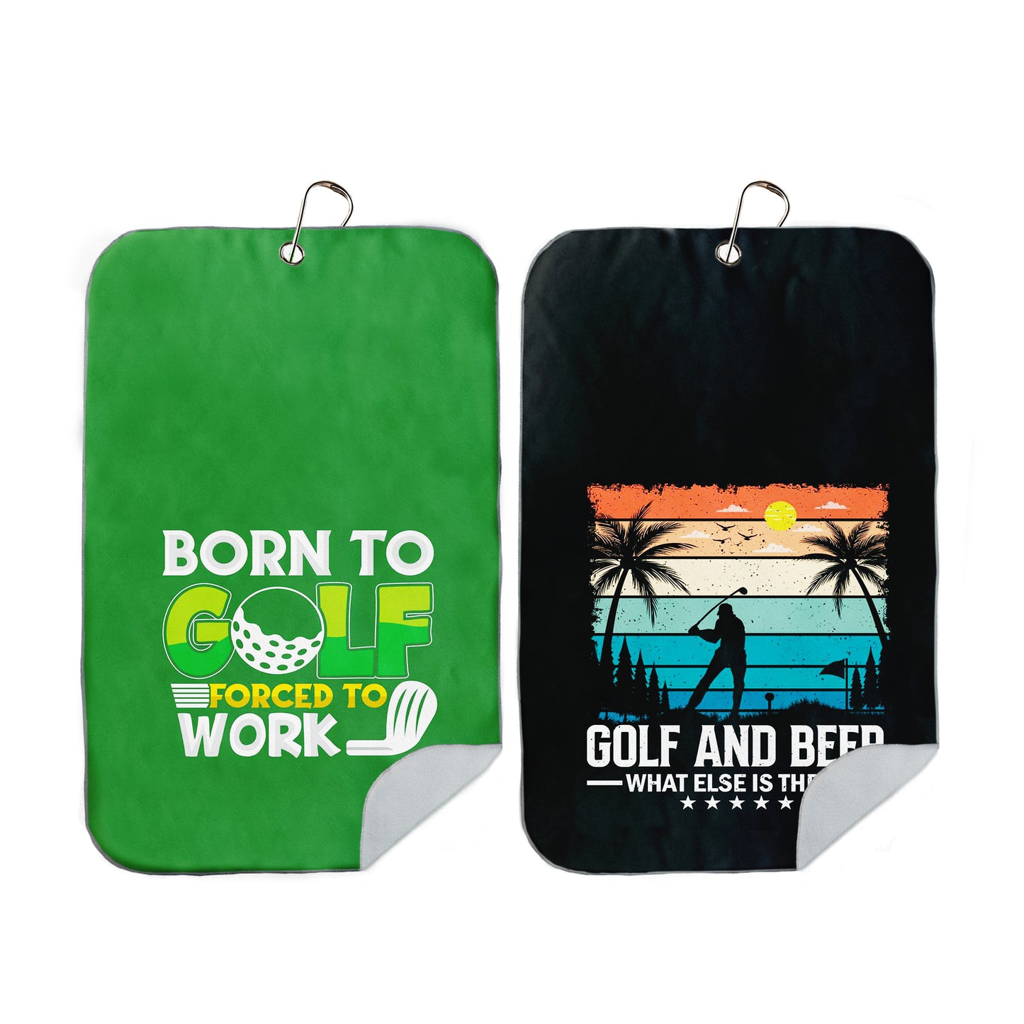 Golf and Beer Golf Towel Set of 2