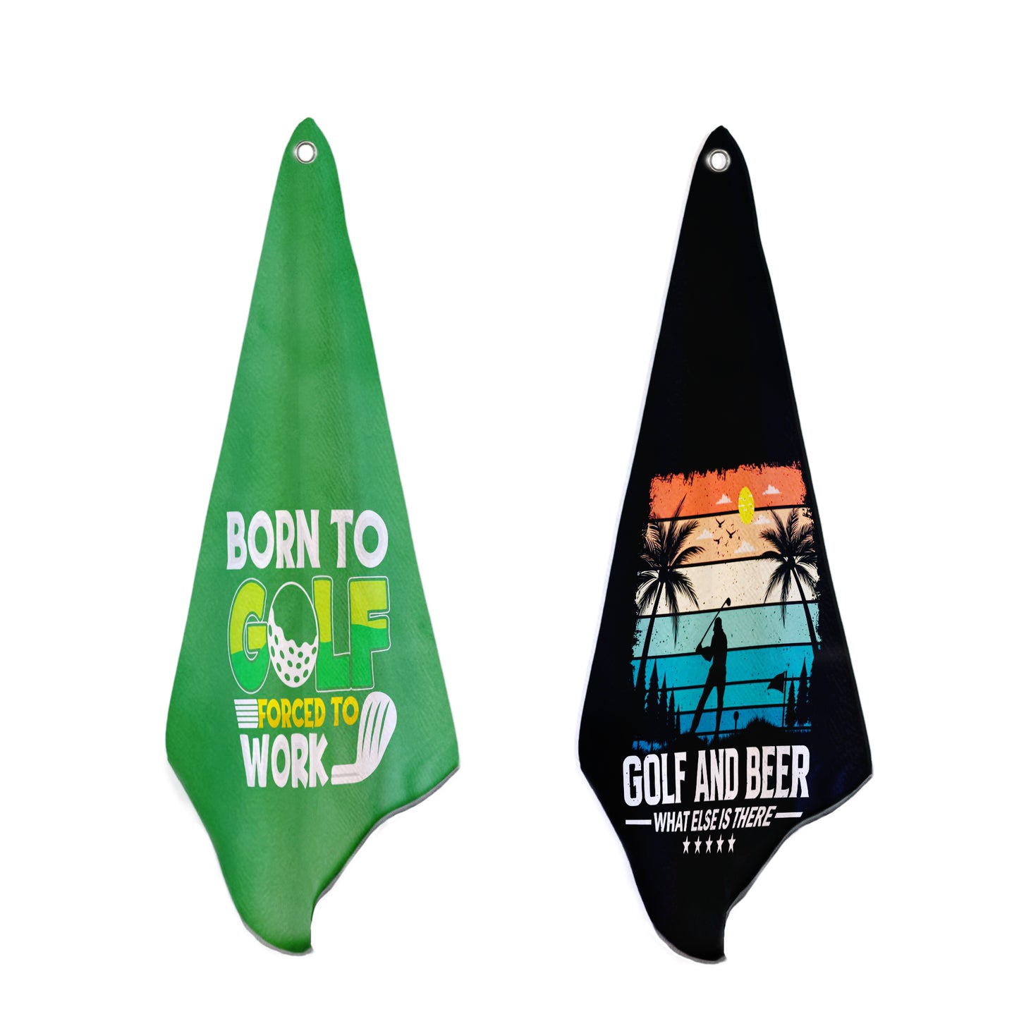 Golf and Beer Golf Towel Set of 2