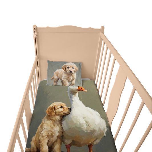 Goose and Puppy Cot Set