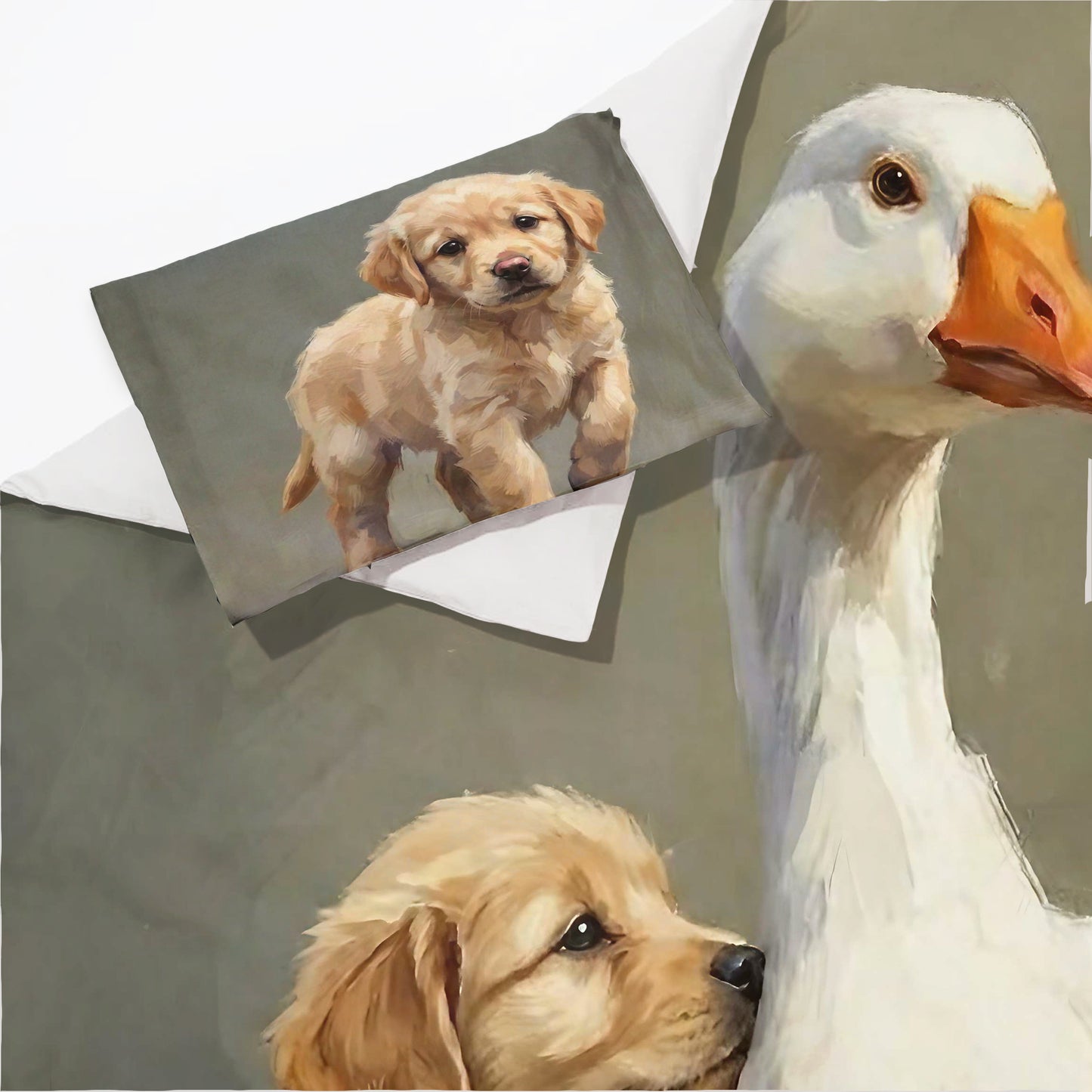 Goose and Puppy Cot Set