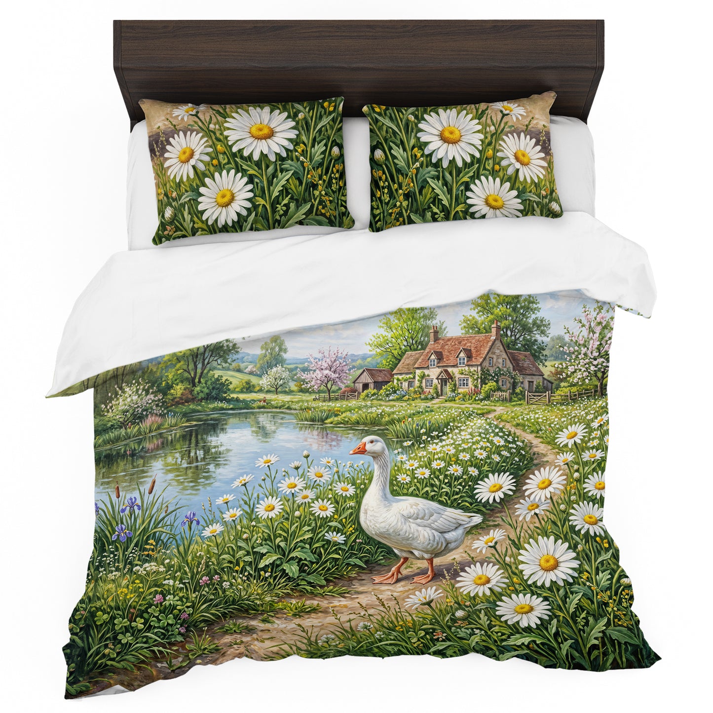 Goose on Daisy Lane Duvet Cover Set