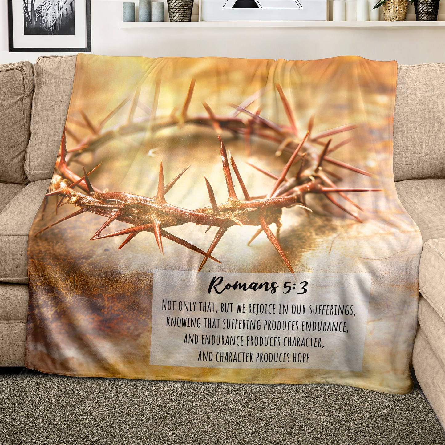 Grace in the Struggle Light Weight Fleece Blanket