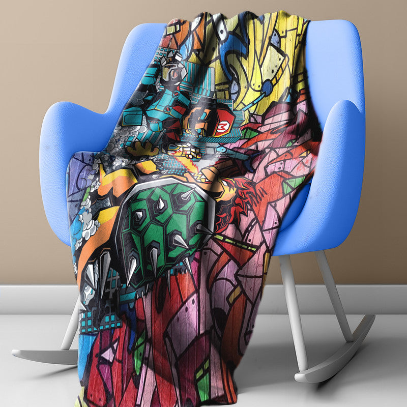 Graffiti Mario Light Weight Fleece Blanket