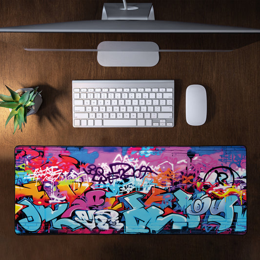 Brooklyn Wall Graffiti Large Desk Pad