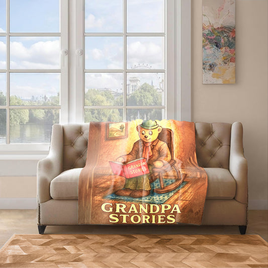 Grandpa Stories Light Weight Fleece Blanket by Wikus Hattingh