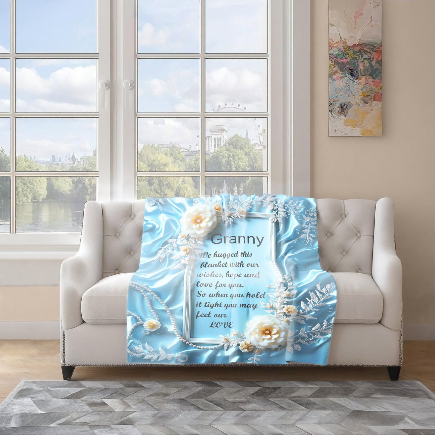 Granny Light Weight Fleece Blanket