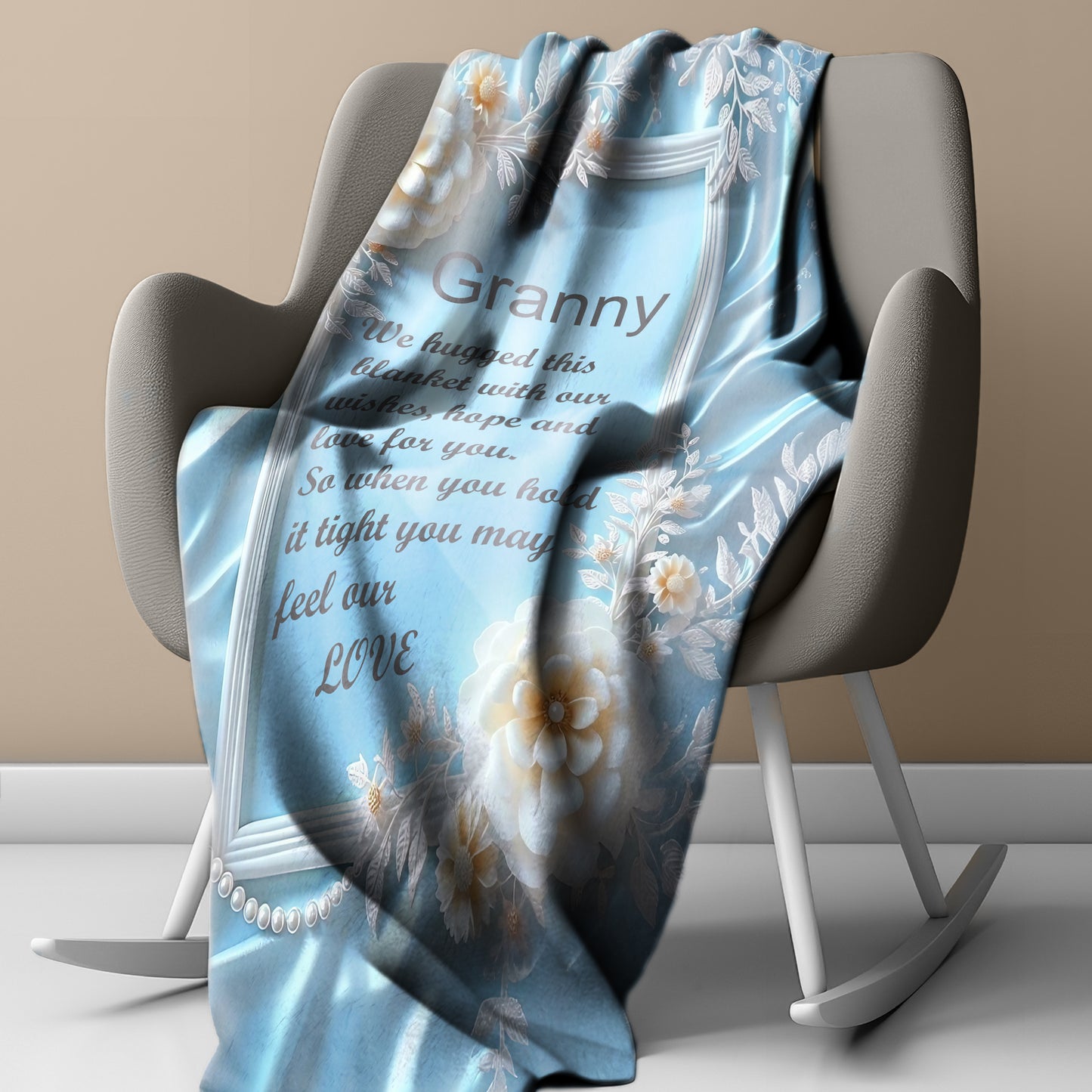 Granny Light Weight Fleece Blanket