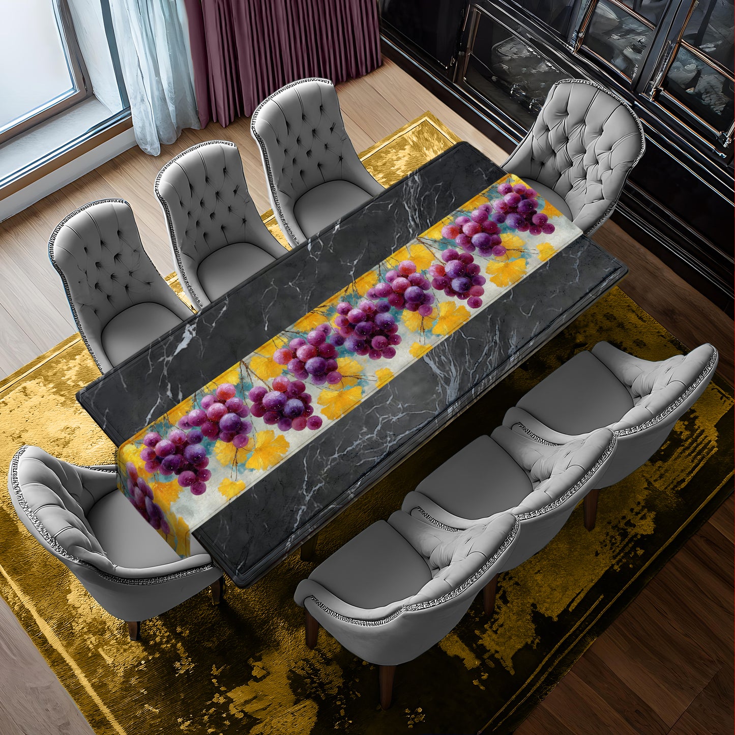 Clustered Grapes Table Runner by Wikus Schalkwyk