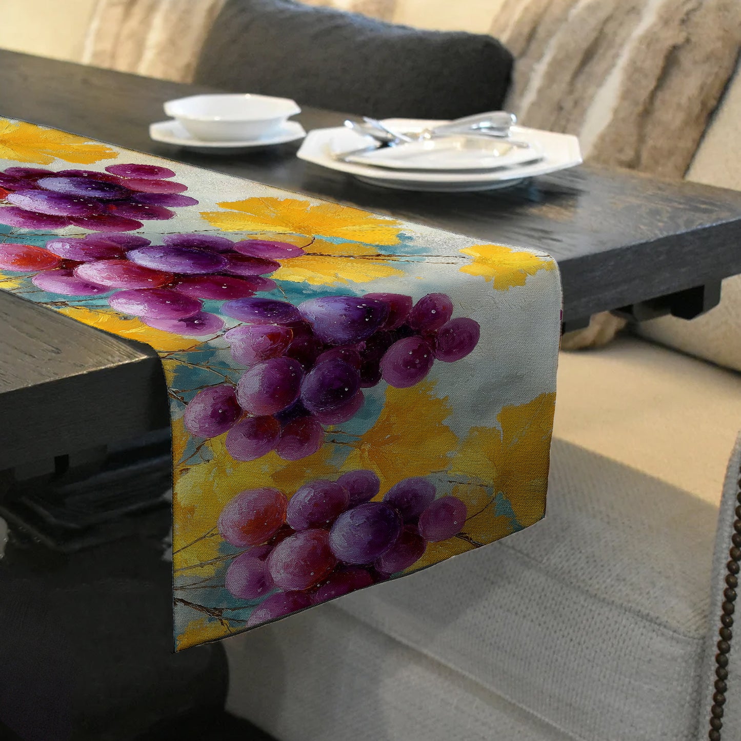 Clustered Grapes Table Runner by Wikus Schalkwyk