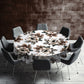 Gravite Drawn Brown Flowers Round Tablecloth by Mark van Vuuren