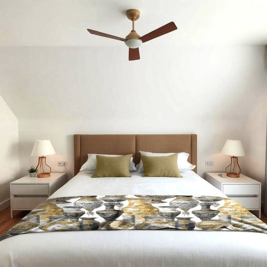 Grecian Urns Light Bed Throw