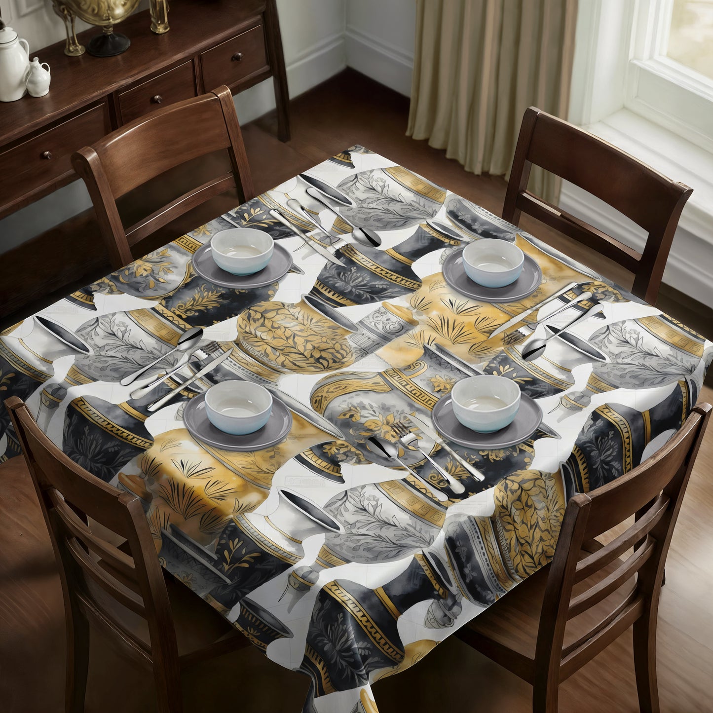 Grecian Beauty Square Tablecloth