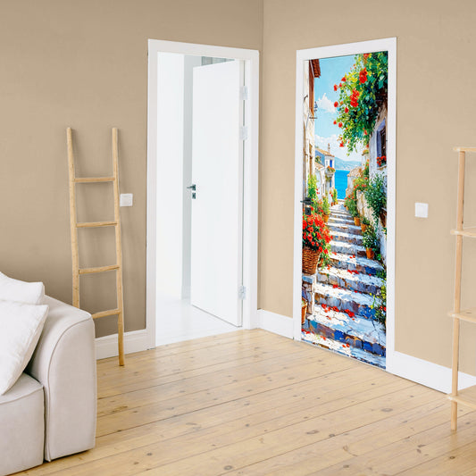 Greek Island Door Decoupage