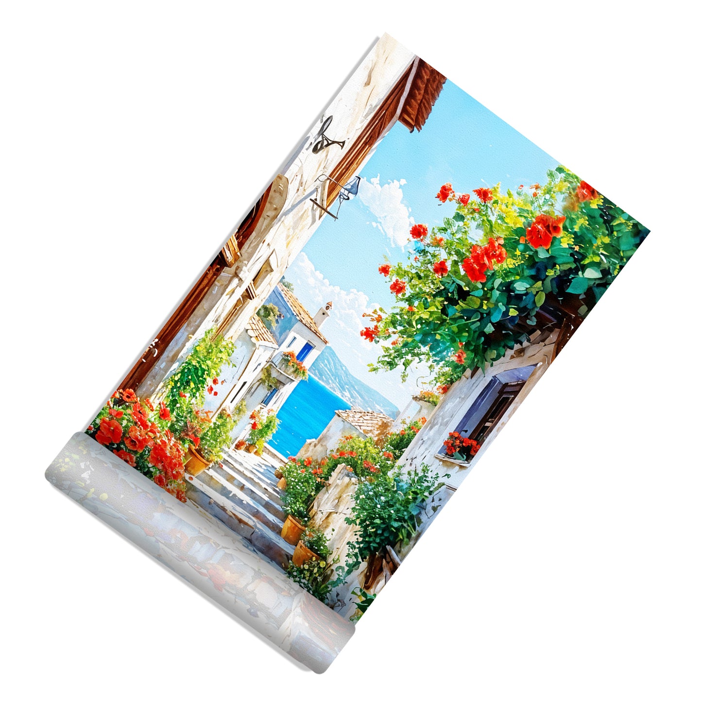 Greek Island Door Decoupage