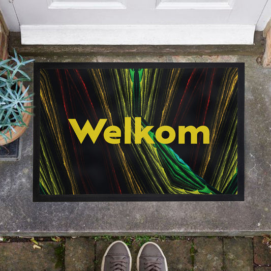 Green And Gold Door Mat